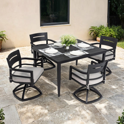 5-Piece Outdoor Patio Aluminum Dining Set