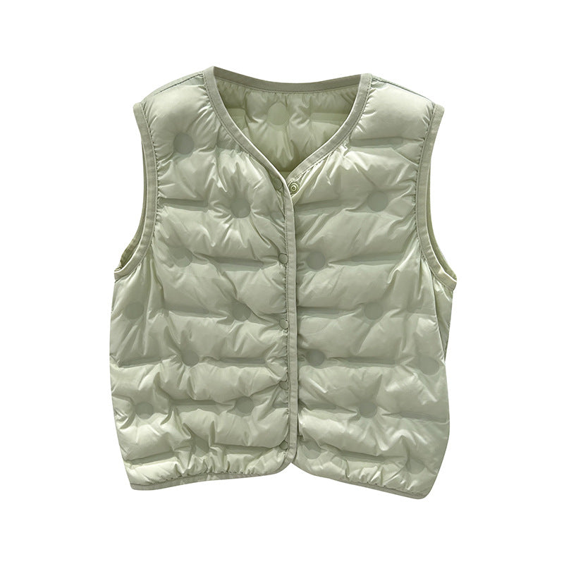 Children's Lightweight Down Jacket Vest for School Wear