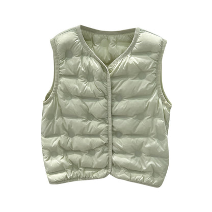 Children's Lightweight Down Jacket Vest for School Wear