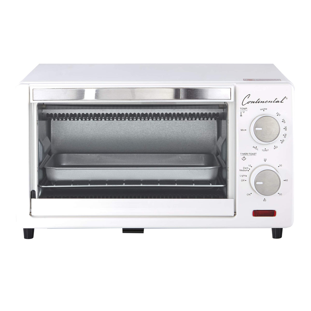 Continental Electric CE-TO101 Toaster Oven 4 Slice White