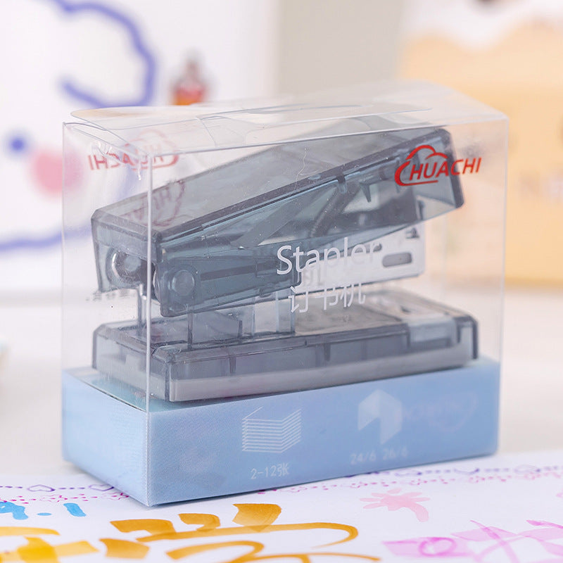 Mini Transparent Stapler for Students and Office Use