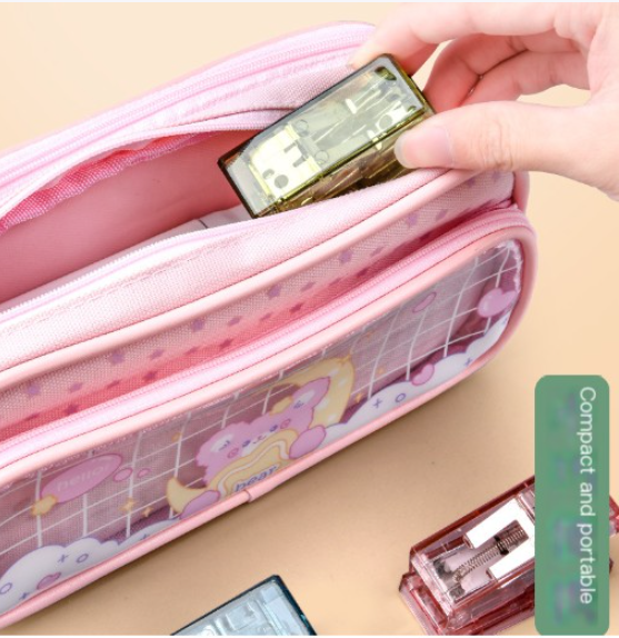 Mini Transparent Stapler for Students and Office Use