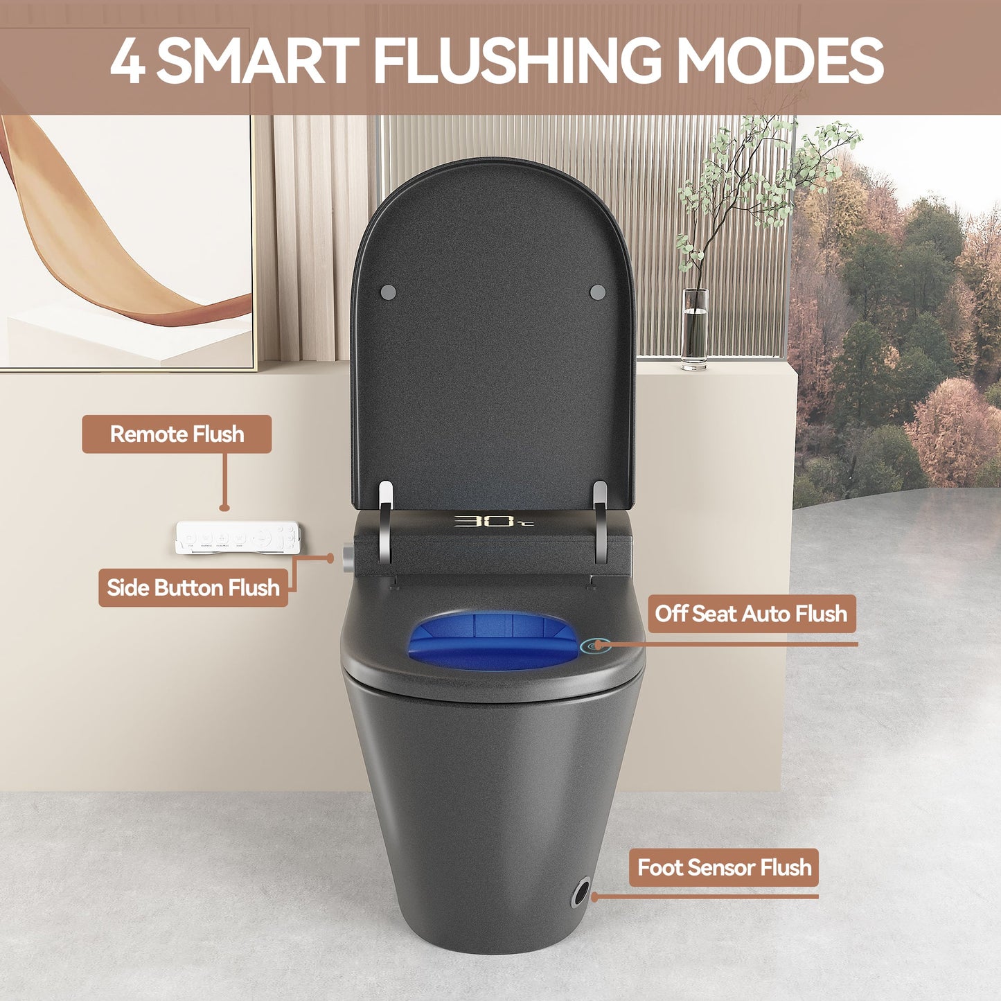 Unique Smart Toile with Integrated Bidet