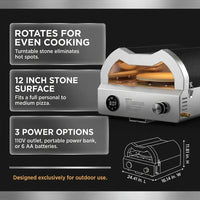 12 In. Propane Pizza Oven, Outdoor Pizza Oven in Black with Rotating Pizza Stone, Glove and Pizza Cutter — Results & Stats