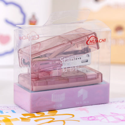 Mini Transparent Stapler for Students and Office Use