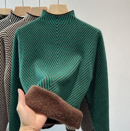 Striped Women's Pullover Sweater (Single Item)