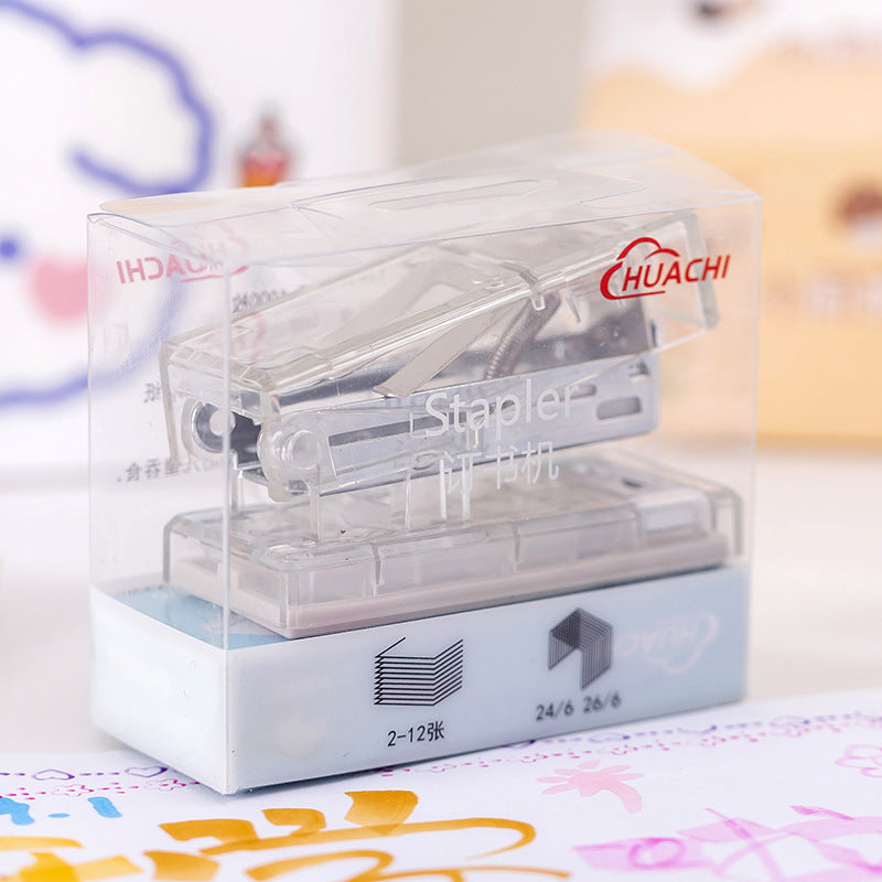 Mini Transparent Stapler for Students and Office Use