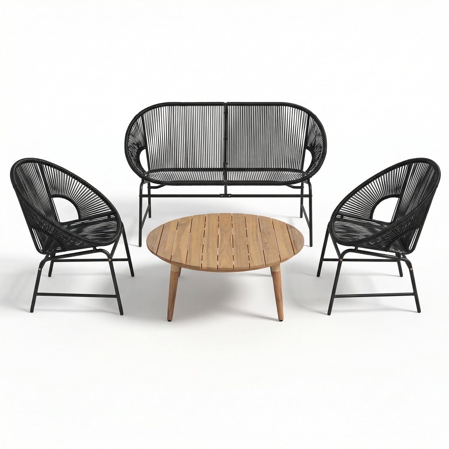 NUSA Outdoor Patio 4-Pcs Chat Set