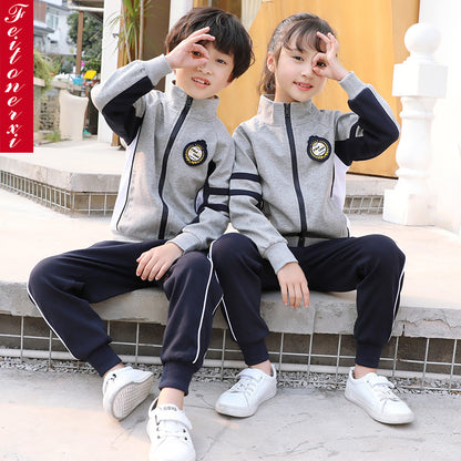 Spring and Autumn School Sports Uniform Set for Kids