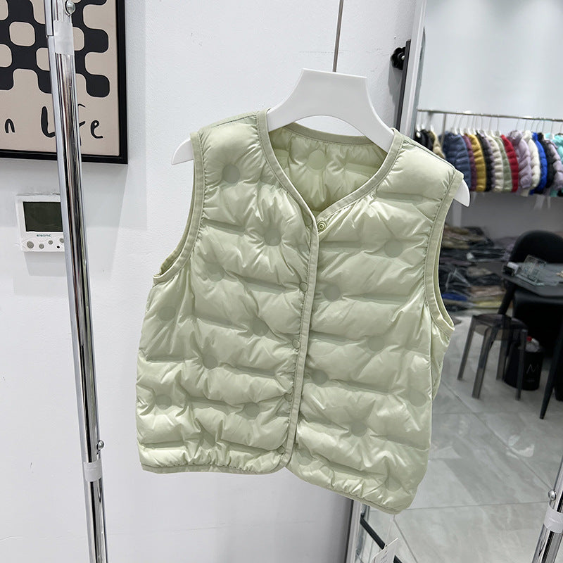 Children's Lightweight Down Jacket Vest for School Wear