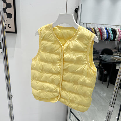 Children's Lightweight Down Jacket Vest for School Wear