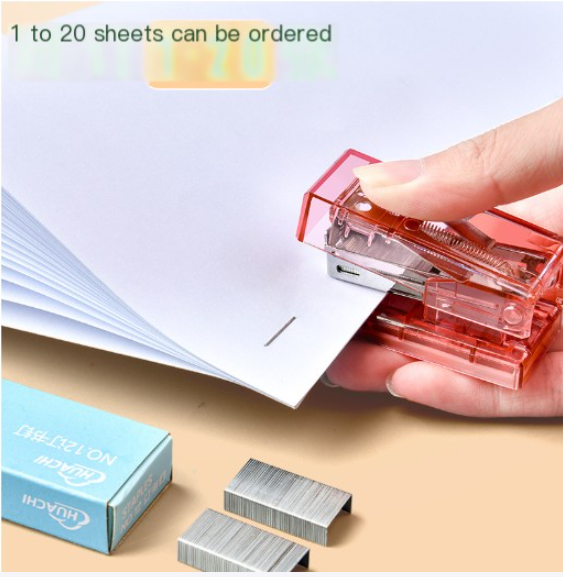 Mini Transparent Stapler for Students and Office Use