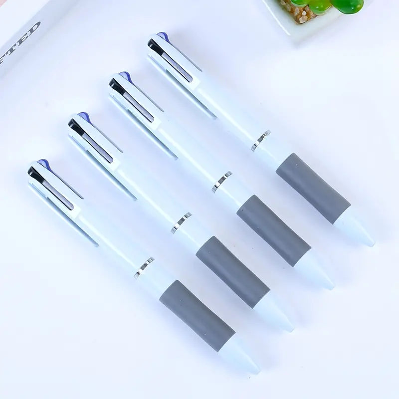 Three-Color Plastic Ballpoint Pen - Office Supplies