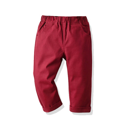Baby Cotton Casual Trousers for School Uniforms