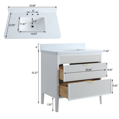 Fully Assembled 36-Inch Bathroom Vanity
