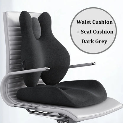 Cushion Office Backrest with Massage and Heating Support