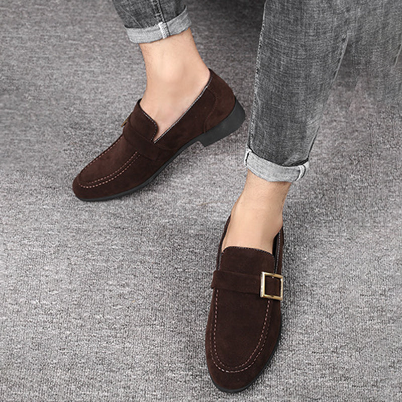 Men's Leather Slip-On Loafers for Office and Casual Wear