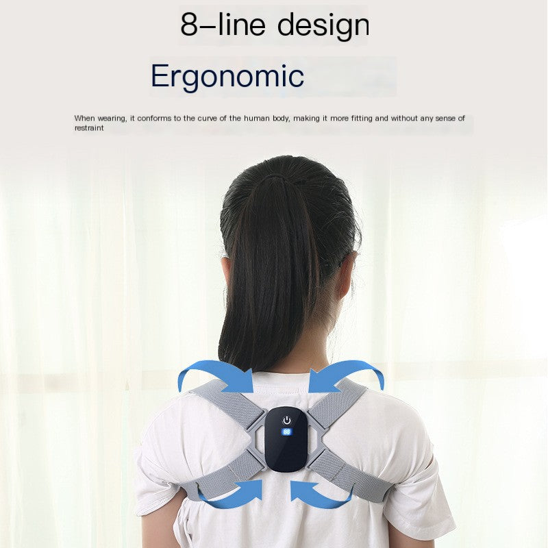Smart Posture Corrector with Vibration Alert and LCD Display