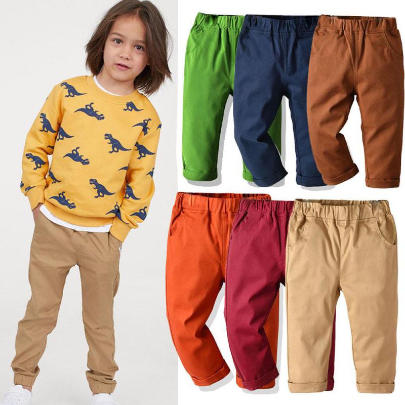 Baby Cotton Casual Trousers for School Uniforms
