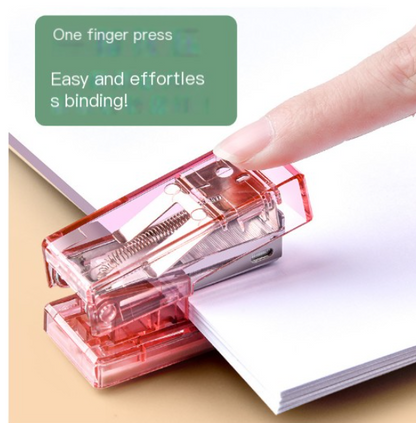 Mini Transparent Stapler for Students and Office Use