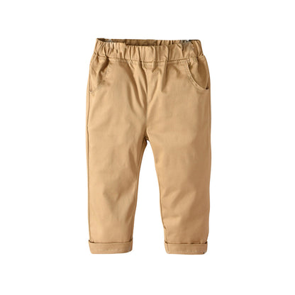 Baby Cotton Casual Trousers for School Uniforms