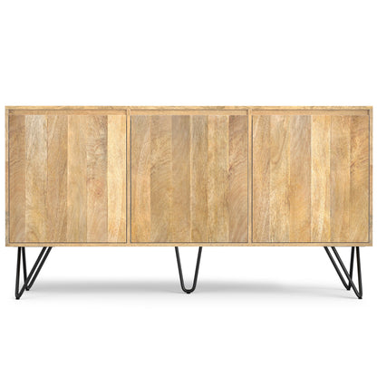 Hunter 60 Inch Wide Solid Mango Wood 3 Door Sideboard Buffet