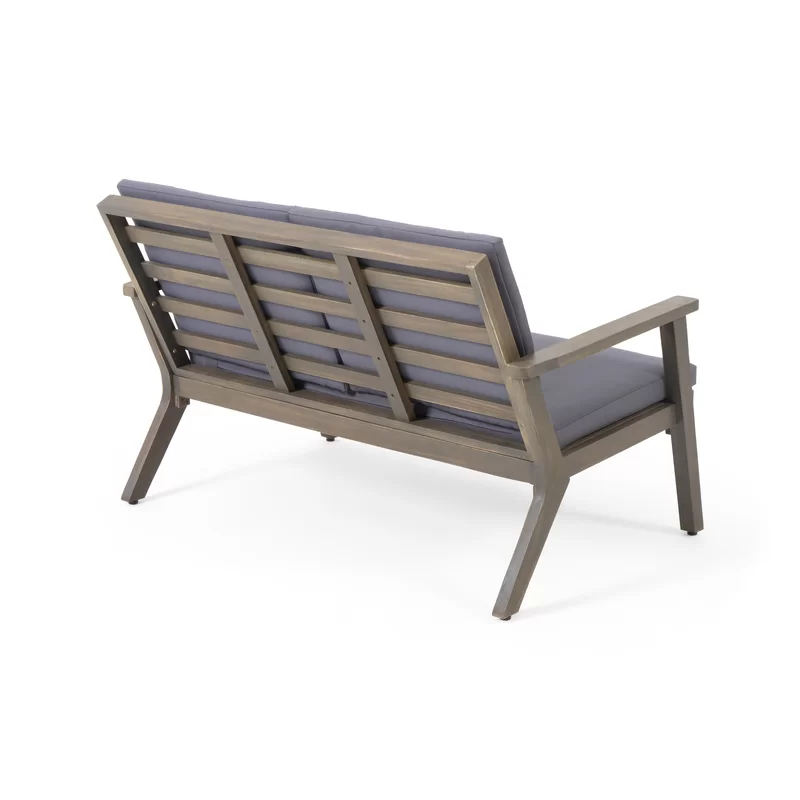 Temecula Outdoor Acacia Wood 4-Seater Chat Set