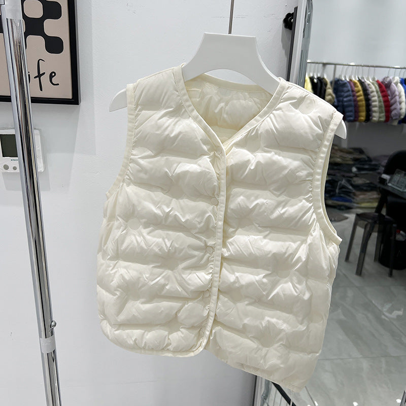 Children's Lightweight Down Jacket Vest for School Wear