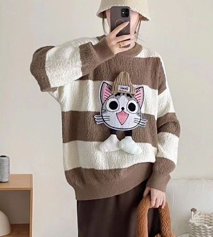 Cute Knitted Sweater for Middle and High School Girls
