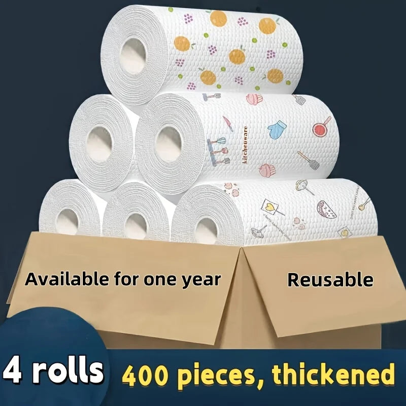 Absorbent Nonwoven Dishcloths For Kitchen Cleaning 100 Sheets