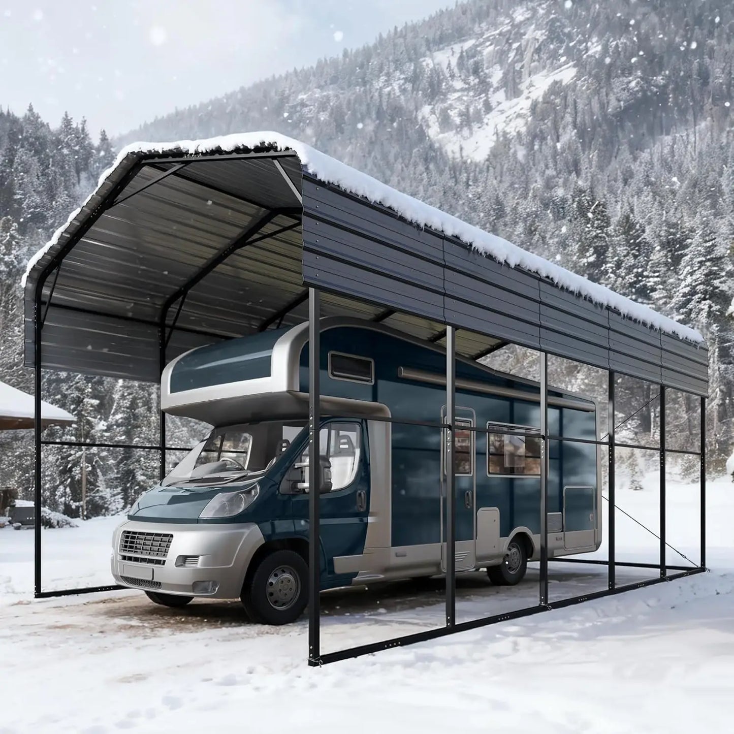 Heavy Duty Metal Carport Shelter For RVs And Vehicles