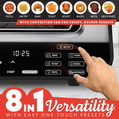 Gourmia Indoor Pizza Oven Air Fryer Toaster 1800W Countertop
