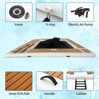 Ejia Inflatable Pool Dock Floating Platform For Yacht