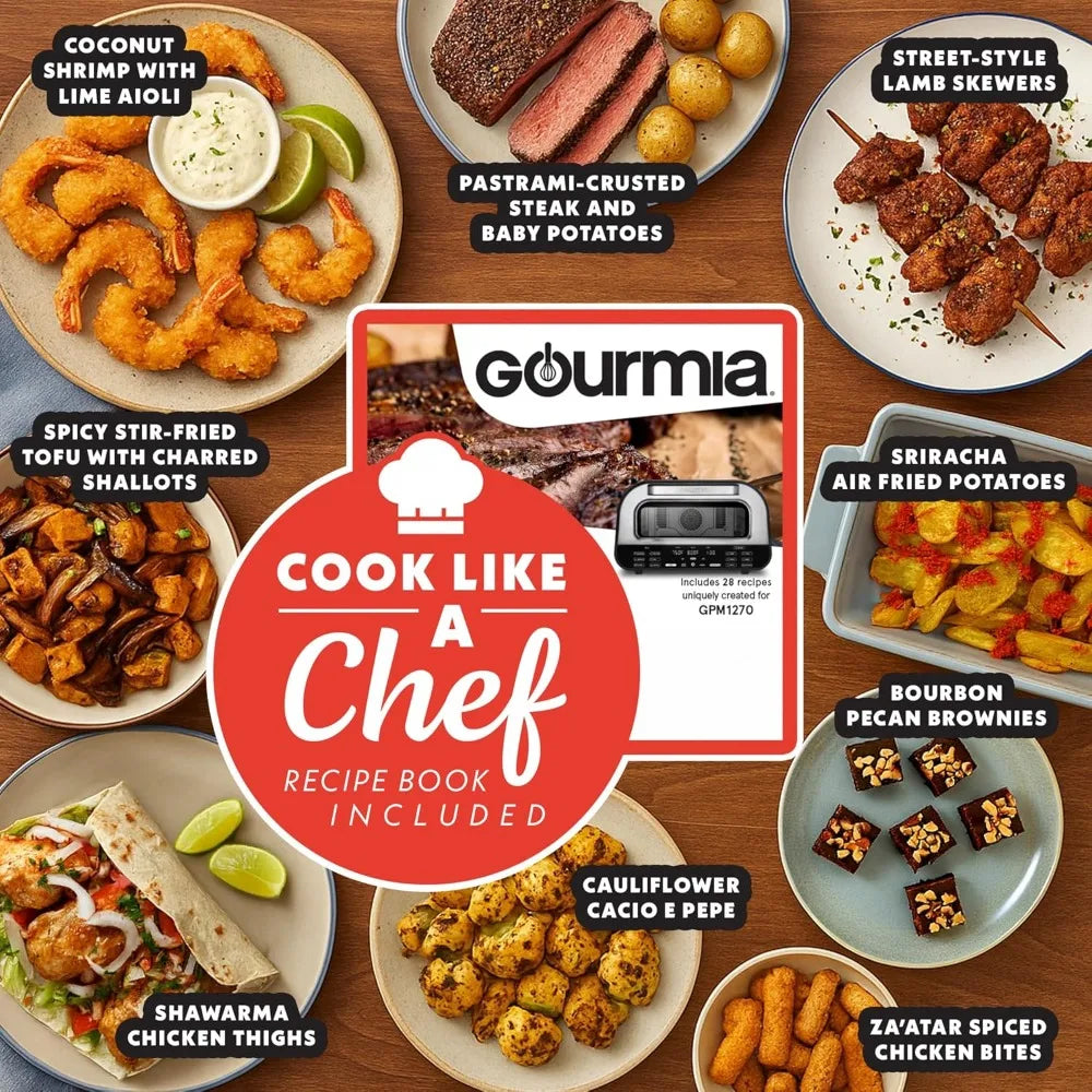 Gourmia Indoor Pizza Oven Air Fryer Toaster 1800W Countertop