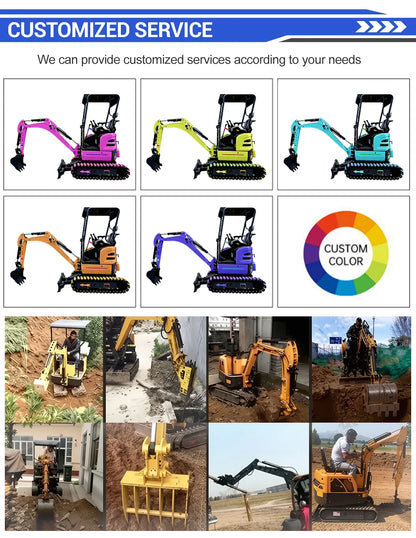 Hot sale 1.8 Ton Mini Excavator Minibagger Kubota Engine Digger Excavator Mini Pelle Chinese Cheap Small Excavator Machine
