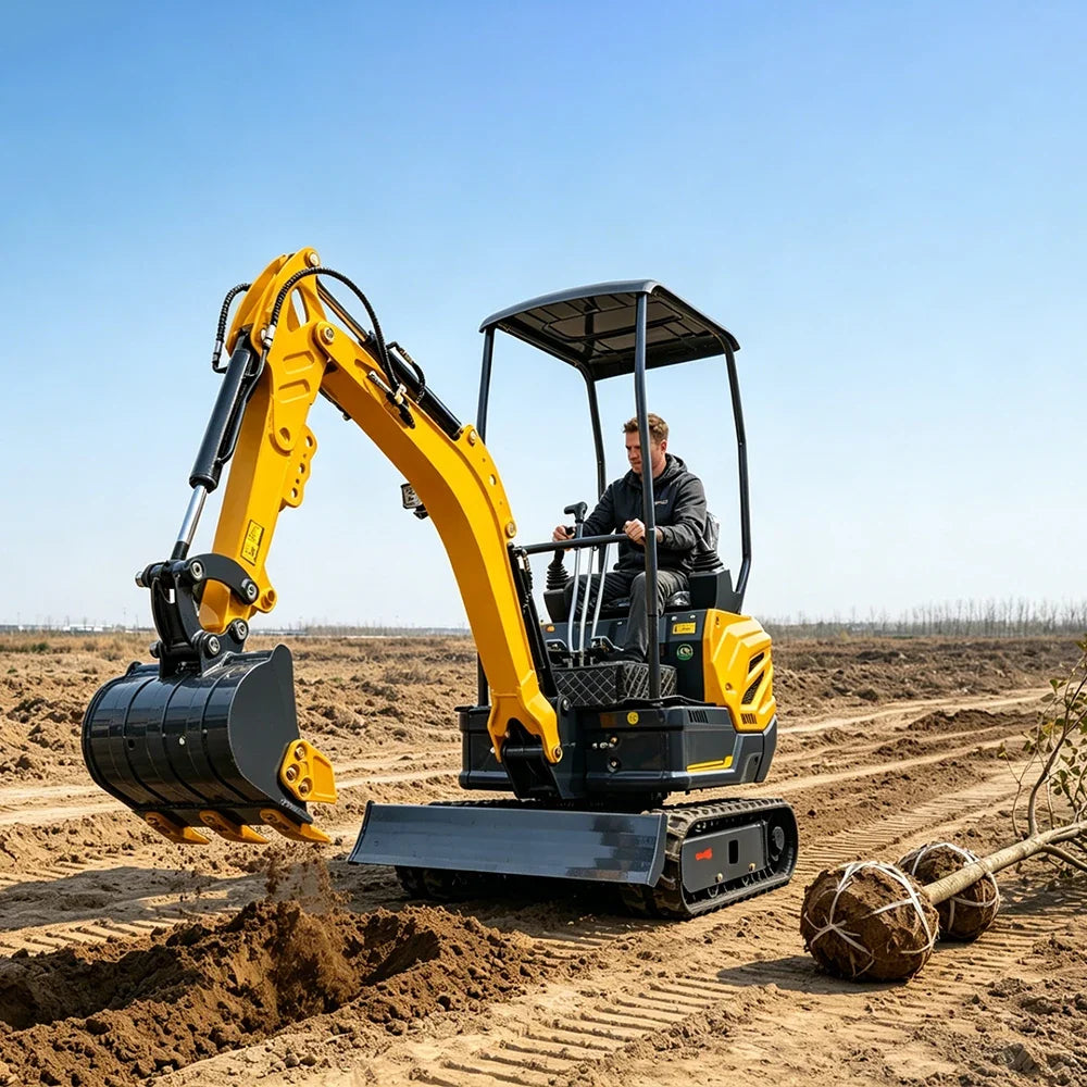 Customized 1.5ton Micro Mini Excavator Quick Start Stable Power Output Custom Color For Greenhouse & Small Farm Construction