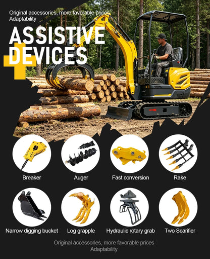 Customized 1.5ton Micro Mini Excavator Quick Start Stable Power Output Custom Color For Greenhouse & Small Farm Construction