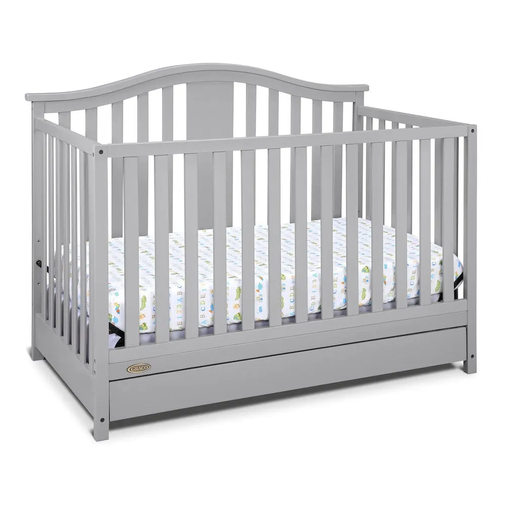 Graco Solano 4-In-1 Convertible Crib With Drawer For Nursery