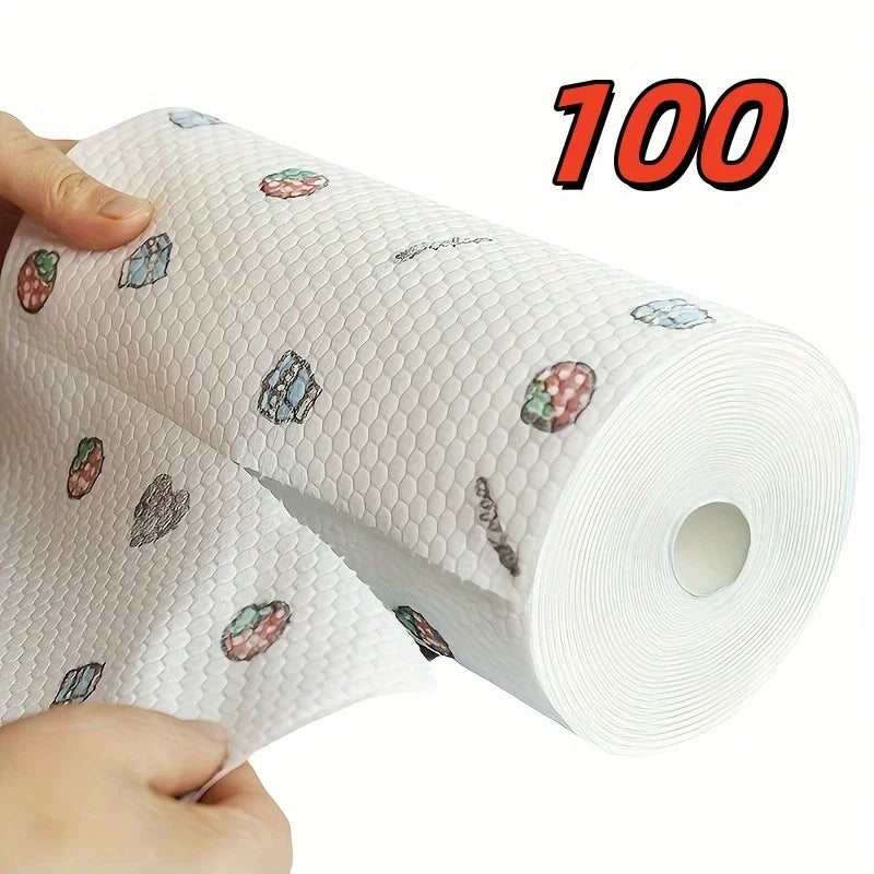 Absorbent Nonwoven Dishcloths For Kitchen Cleaning 100 Sheets