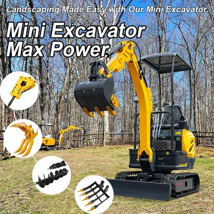 Customized 1.5ton Micro Mini Excavator Quick Start Stable Power Output Custom Color For Greenhouse & Small Farm Construction