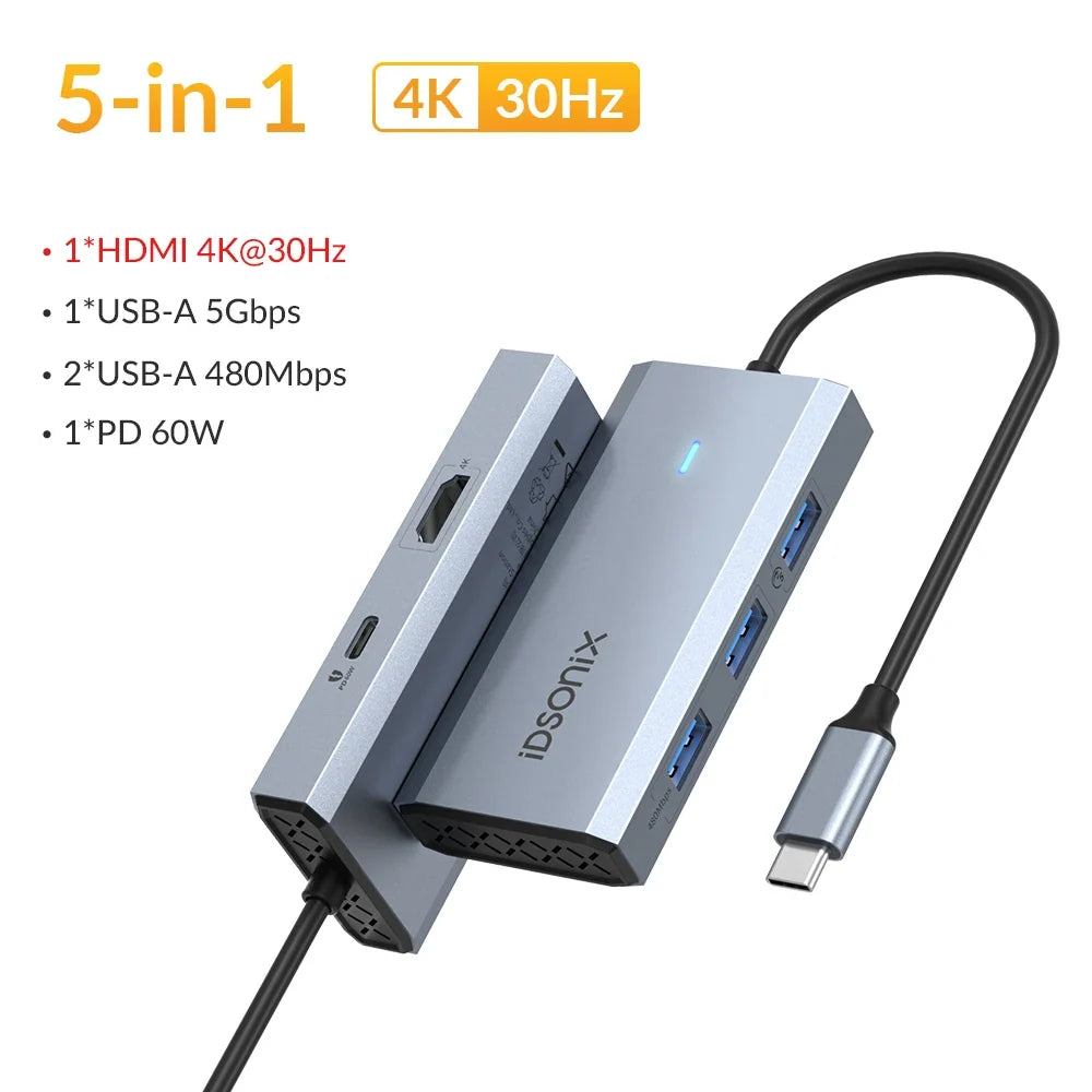 iDsonix USB C 15 In 1 Docking Station HDMI4K PD100W