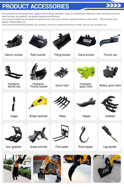 Hot sale 1.8 Ton Mini Excavator Minibagger Kubota Engine Digger Excavator Mini Pelle Chinese Cheap Small Excavator Machine