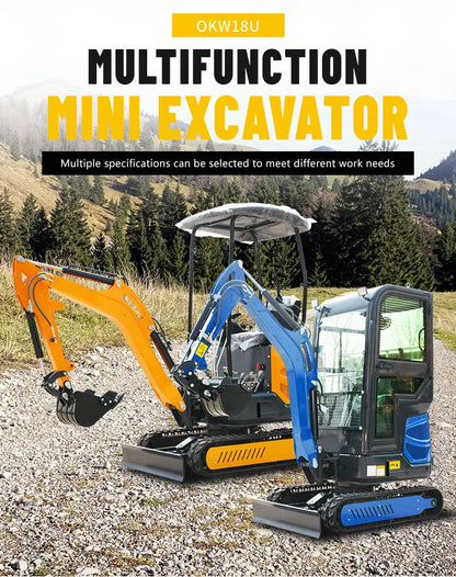 Mini Excavator Prices CE Euro Diesel Engine Bagger 1.8 ton 1.5 t 2 ton Multifunctional Mini Excavator