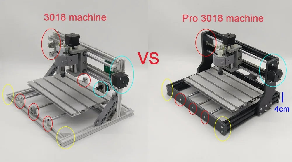 CNC Router 3018 Upgrade Mini CNC Milling Machine with GRBL 1.1 ER11 3 Axis Controller with Offline for Wood Engraving
