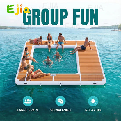 Ejia Inflatable Pool Dock Floating Platform For Yacht