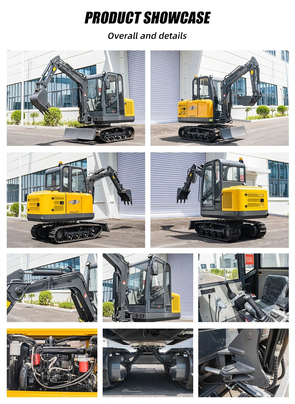 2.5 Ton Mini Excavator Diesel Hydraulic Excavators Tractor 2.5t Mini Bagger Small Excavator Digger Multifunctional Machinery