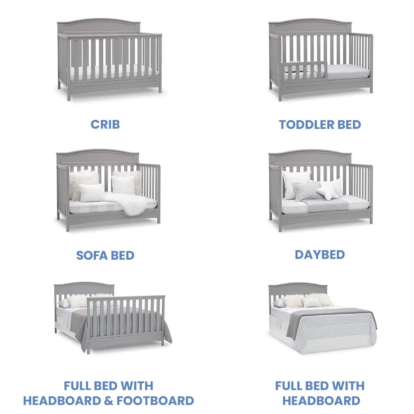 Emery 4-In-1 Convertible Baby Crib Pack Of 1 For Nursery