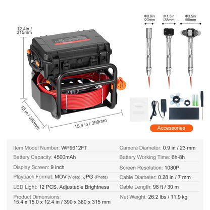 SucceBuy Sewer Camera 512Hz Transmitter 1080P HD Inspection