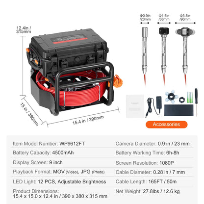 SucceBuy Sewer Camera 512Hz Transmitter 1080P HD Inspection