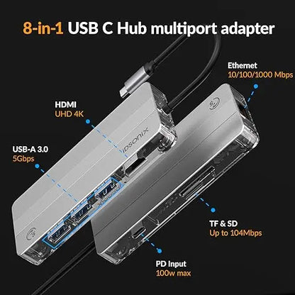 iDsonix USB C 15 In 1 Docking Station HDMI4K PD100W
